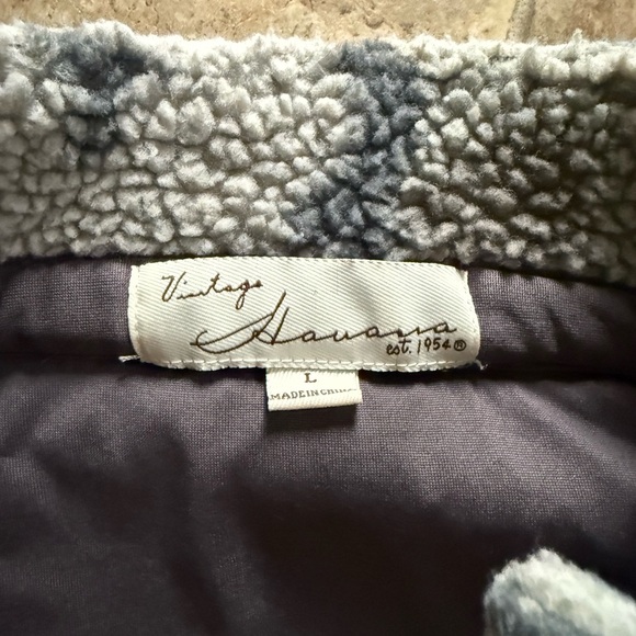 Vintage Havana Cream and Gray Sherpa Jacket camo print - Picture 4 of 4